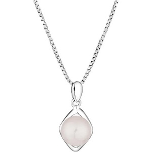 Swan Сребърно колие ромб със сладководна бяла перла IEP0104W Swan