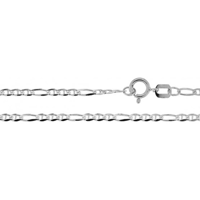 Luxur jemný řetízek Varsa typu figaro bílé zlato 3690126-0-19-0