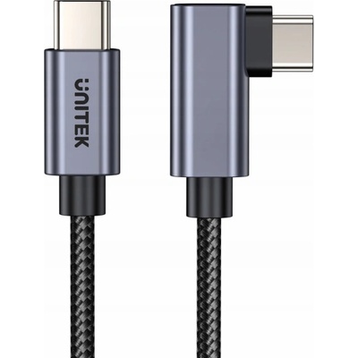 Unitek C14123BK-5M USB-C úhlový 90° PD100W 5m