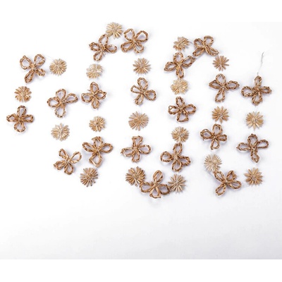 DOMMIO Vánoční ozdoby slaměný řetěz sluníčka 160 cm