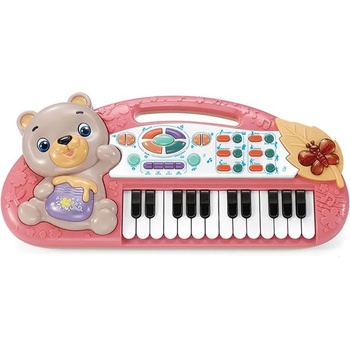 Ocie Детска йоника Ocie - С мече и 24 клавиша, розова (OTE0649389)