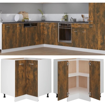 vidaXL Кухненски шкаф "Lyon" опушен дъб 75, 5x75, 5x81, 5 см Инженерно дърво (815582)