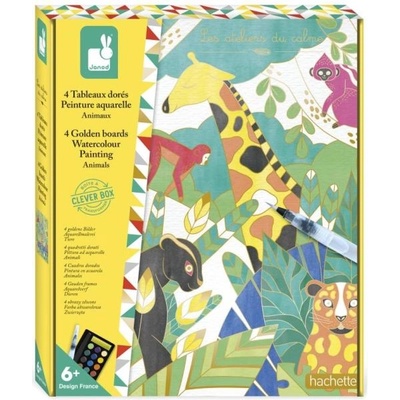 Janod Atelier Комплект Maxi Рисуване с водни бои Животни от 6 години