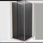 Mexen Velar плъзгаща се душ кабина 90 x 90 см, графит, матиран мед - 871-090-090-41-65 (871-090-090-41-65)