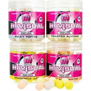 Mainline Plávajúce Boilies High Visual Pop-ups Pineapple Juice 15mm 50ks