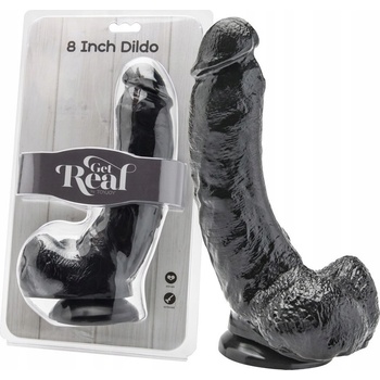 Get Real Dildo 20,5 Cm With Balls Black