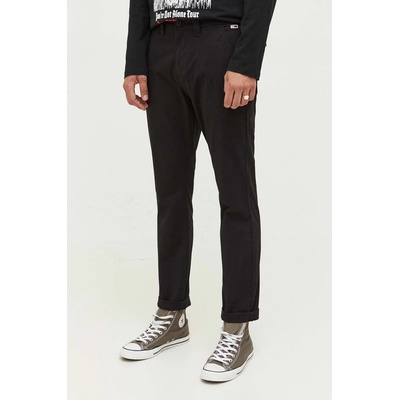 Tommy Hilfiger Панталон Tommy Jeans в черно с кройка тип чино (DM0DM16758)