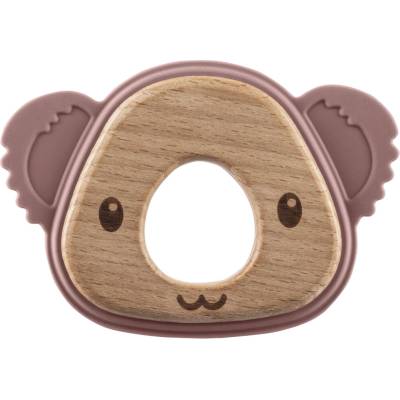 Zopa Silikonové dřevěné kousátko Koala, Old Pink 2