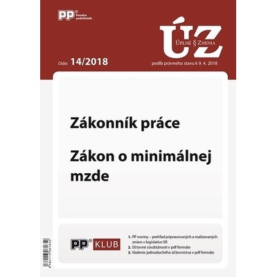 UZZ 14 2018 Zákonník práce, Zákon o minimálnej mzde