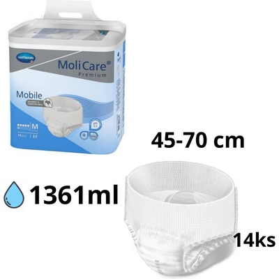 Molicare Premium Mobile modré 6 kvapiek XS 14 ks