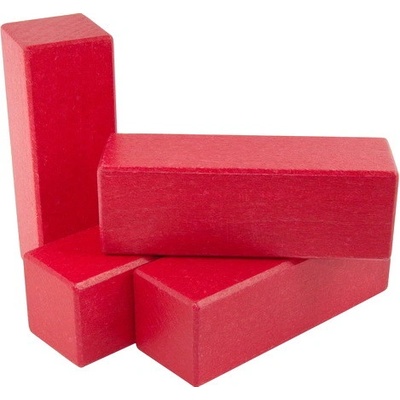 DrKO dřevěný hranol 12 x 4 x 4 cm 1ks červená