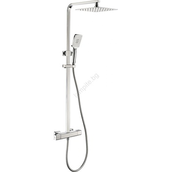 Bath Deluxe Комплект за душ с термостатен смесител naesby, гланцов хром (bt0075)