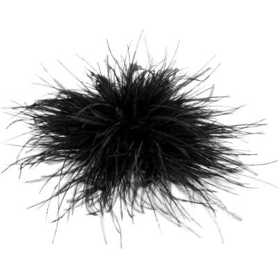 Prima-obchod Brož / ozdoba do vlasů péřová marabu Ø15 cm, barva 4 černá