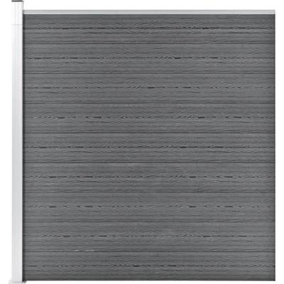 vidaXL Zahradní plot dřevoplast 175 x 186 cm šedý