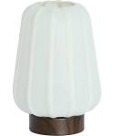 Light & Living Бяла метална настолна лампа с текстилен абажур (височина 29 cm) Bibia - Light & Living (1894688)