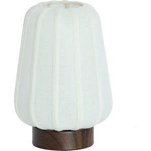 Light & Living Бяла метална настолна лампа с текстилен абажур (височина 29 cm) Bibia - Light & Living (1894688)