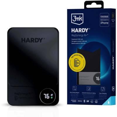 3mk Protection Hardy MagSynergy Ni+ 5000 mAh 22, 5 W безжична преносима батерия, черна (5903108572217)
