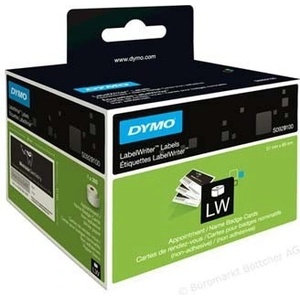 DYMO S0929100, 51mm x 89mm, 300 бр. , бели хартиени етикети за визитки без лепило (S0929100)