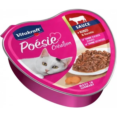 Vitakraft Poesie консерва за котки говеждо и моркови хапки в сос 85gr