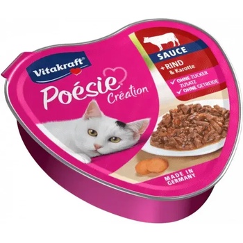 Vitakraft Poesie консерва за котки говеждо и моркови хапки в сос 85gr