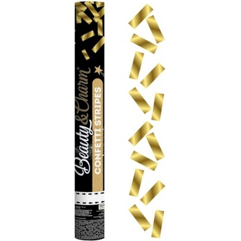 Konfety vystreľovacie zlaté pásky 40cm