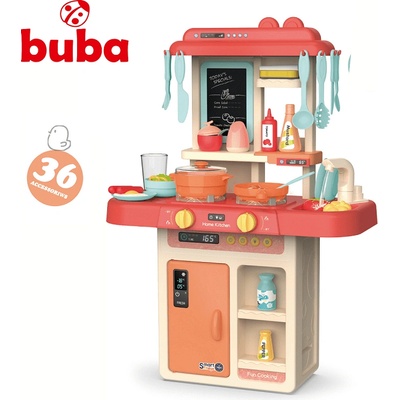 Buba Детска кухня играчка Buba Home Kitchen, 36 части, 889-170, розова (NEW023534)