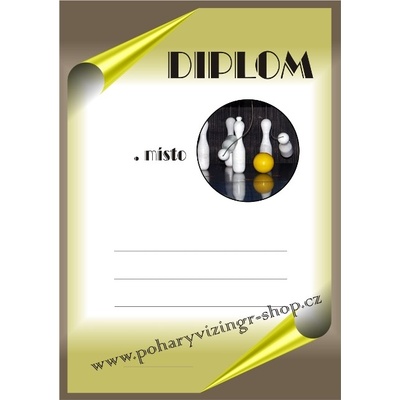VIZINGR Kuželky diplom A4 č.8