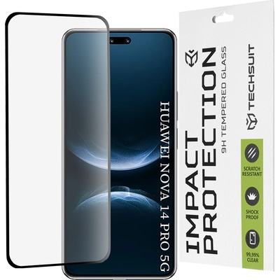 Techsuit Стъклен протектор за Huawei nova 14 Pro - 111D Full Cover / 3D Curved - Techsuit - Черен