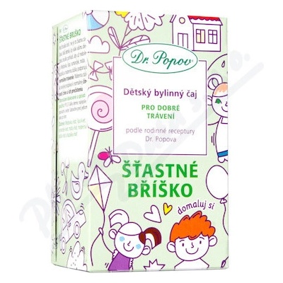Dr.Popov Dětský bylinný čaj-Šťastné bříško 20 x 1.5g