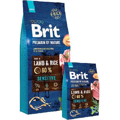 Brit Premium by Nature Sensitive Lamb 15kg (Pro dospělé psy všech plemen, zejména s citlivým zažíváním. Jehněčí. )