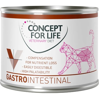 Concept for Life 6х200г Gastro Intestinal Concept For Life Veterinary Diet, консервирана храна за котки