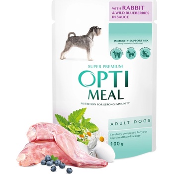 Optimeal Superpremium s králikom a divokými čučoriedkami v omáčke 100 g