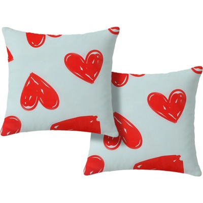 Textilomanie WARM HEART svetlo modrá 45 x 45 cm