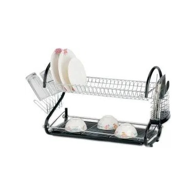 Rosberg Сушилник за съдове Rosberg, 2 нива, 55х25х38 см, Черен, R53000A