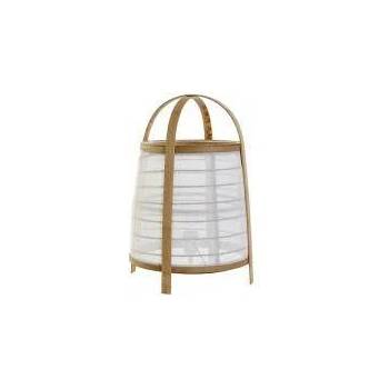 DEKODONIA Настолна лампа DKD Home Decor лен Бял Бамбук 220 V 40 W (32 x 32 x 45.5 cm)