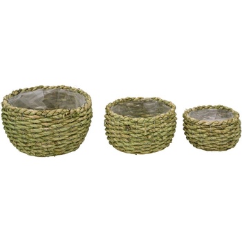 Ego dekor Комплект от 3 зелени саксии Natur S - Ego Dekor (ZGE-12201470)