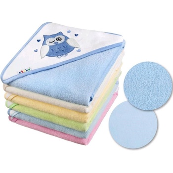 Akuku Dětská osuška 100x100 tyrkysová s žabkou