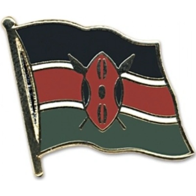 Odznak (pins) 20mm vlajka Keňa - barevný