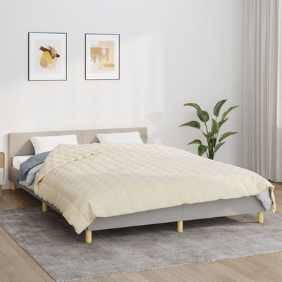 vidaXL Zátěžová deka světle krémová 13 kg textil 200x230