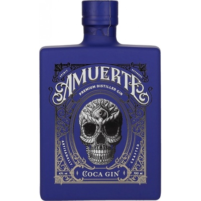AMUERTE COCA LEAF GIN BLUE EDITION 43 % 0,7 l (čistá fľaša)