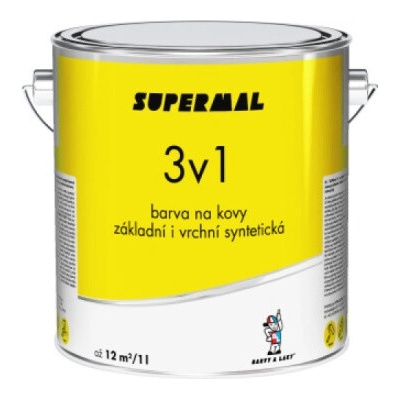 Barvy A Laky Hostivař Supermal 3v1 2,5 l zeleň tmavá