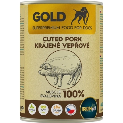 IRONpet Gold Dog Vepřová krájená svalovina 400 g