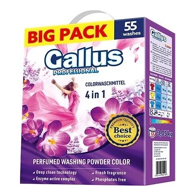 Gallus Professional 4v1 Color Prášek na praní barevného prádla 55 PD
