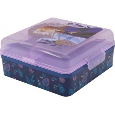 Stor Delený plastový box na desiatu Disney Frozen 74293