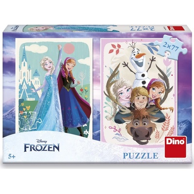 Dino ľadové kráľovstvo Anna a Elsa 2x77 dielov
