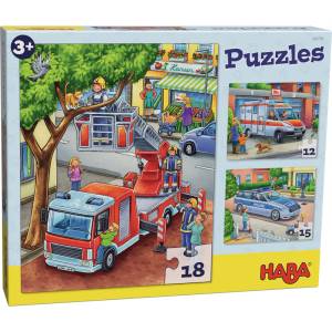 HABA Детски пъзели Haba 3 в 1 - Професии (302759) - baby