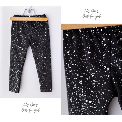 Velvet legíny Lily grey black silver