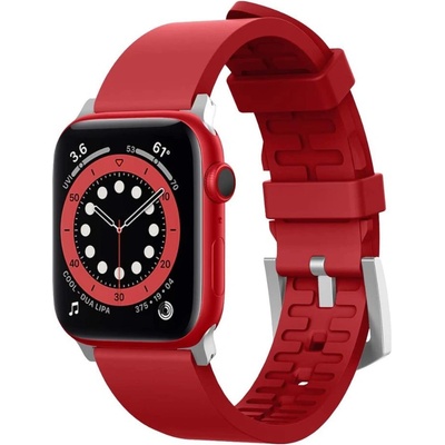 Elago Силиконова (fluoro rubber) каишка за Apple Watch 38мм, 40мм, 41мм - Elago Watch Sport Strap (червен) (EAW-BAND-40RD)