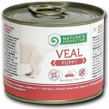 Image 1 of AKVATERA Nature's Protection DOG Puppy Veal, консерва с телешко месо за подрастващи кучета, Литва - 200 гр