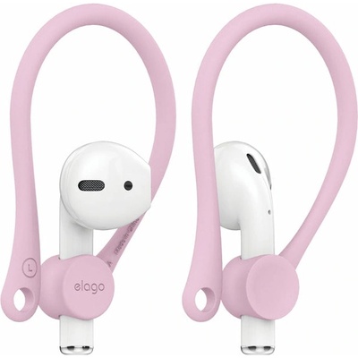elago Кукички за слушалки Elago AirPods EarHooks, за Apple Airpods и Apple Airpods 2, силиконови, светлорозови (EAP-HOOKS-LPK)